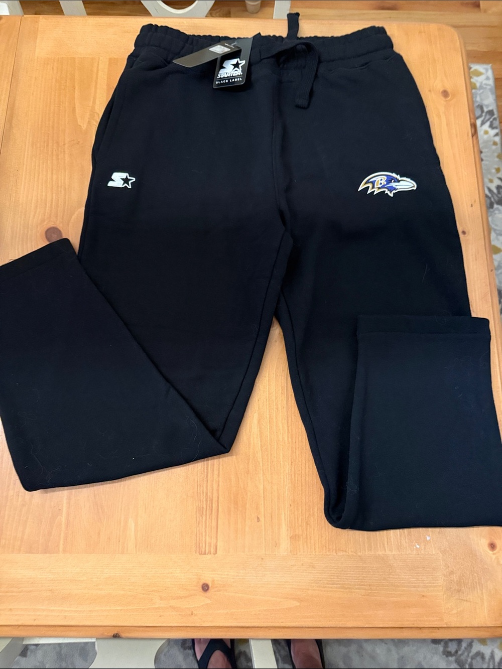 STARTER Black Baltimore Ravens Jogger Sweatpants